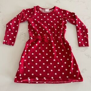 Girls Hanna Andersson Red Polka Dot Dress size 6-7
